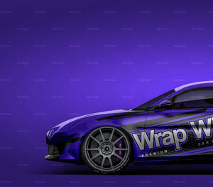 Renault Alpine A110 Cup glossy finish - all sides Car Mockup Template.psd
