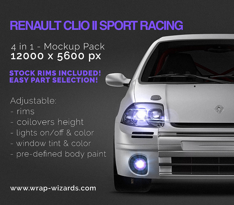 Renault Clio II Sport Racing - Car Mockup