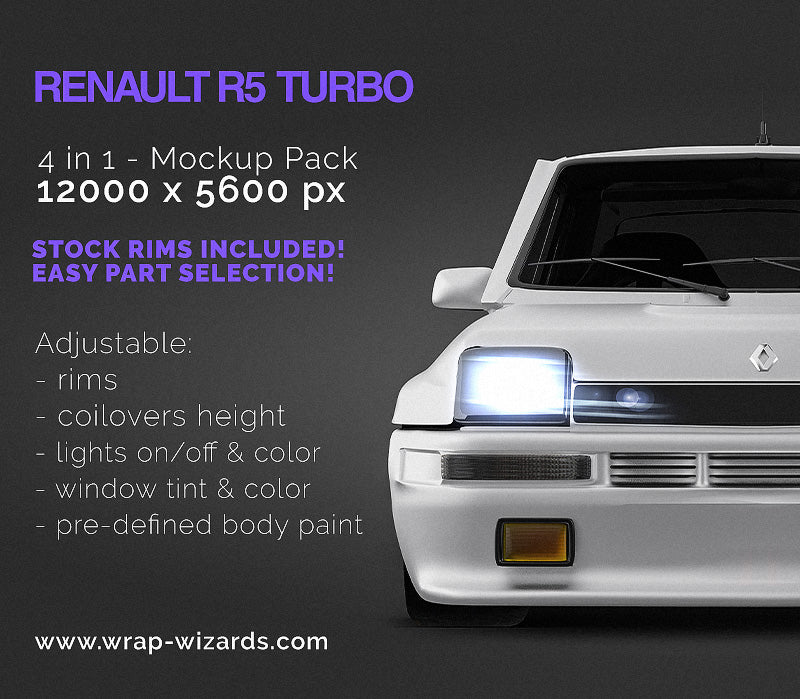 Renault R5 Turbo - Car Mockup