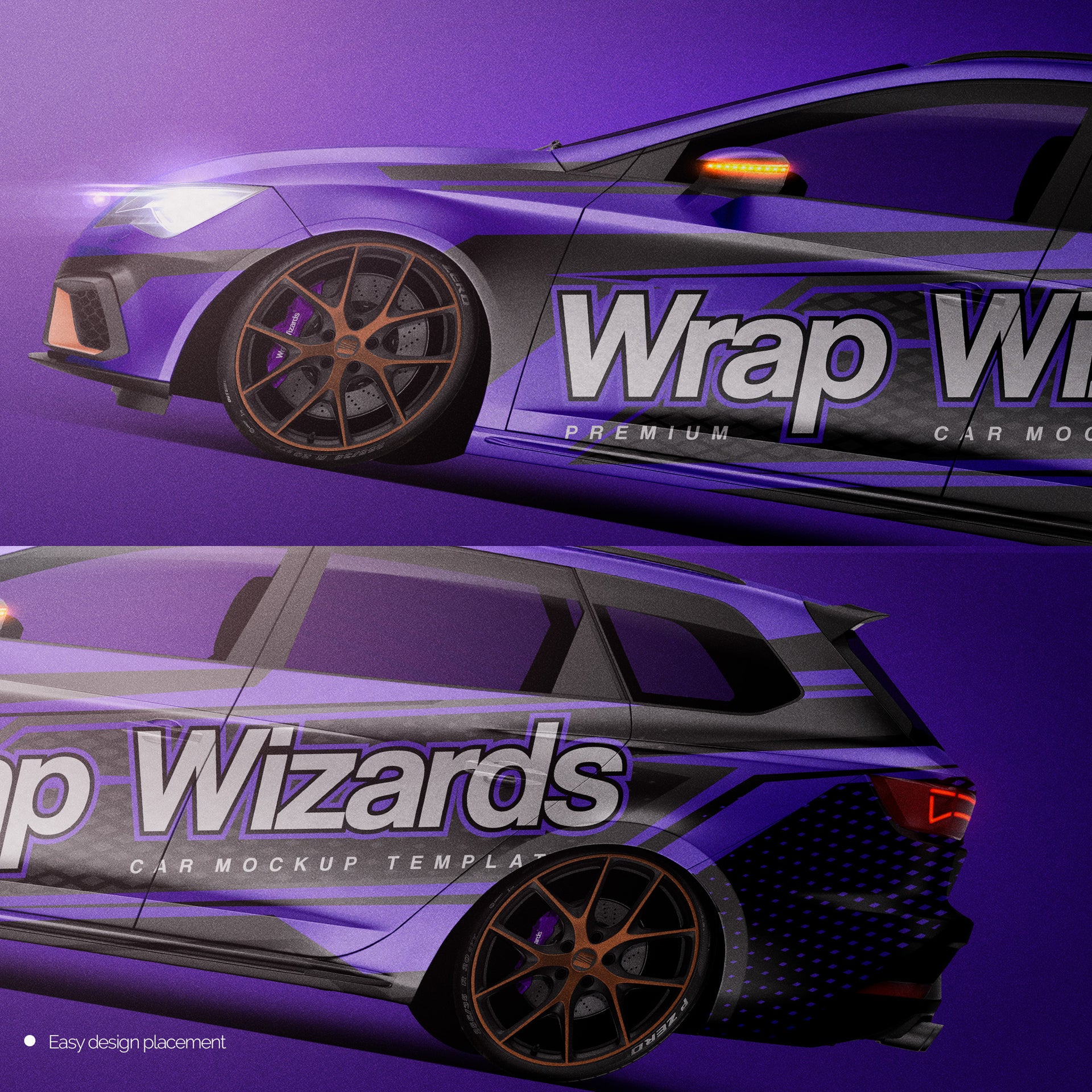 Premium car mockup for Seat Leon Cupra ST R 2019