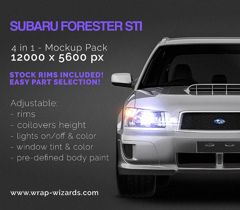 SUBARU FORESTER STI - Car Mockup