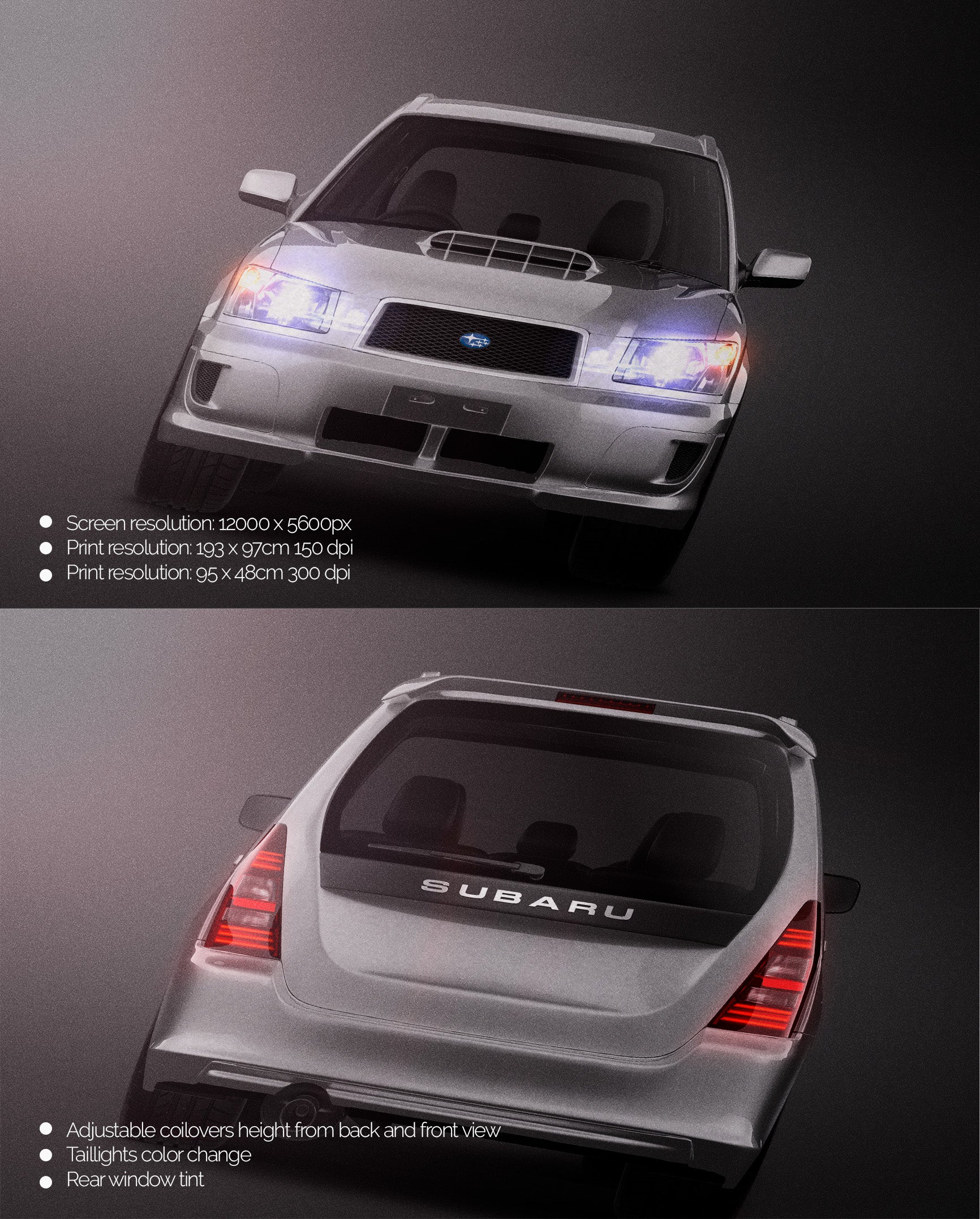 SUBARU FORESTER STI - Car Mockup