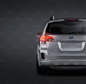 Subaru Outback glossy finish - all sides Car Mockup Template.psd