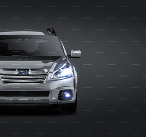 Subaru Outback glossy finish - all sides Car Mockup Template.psd