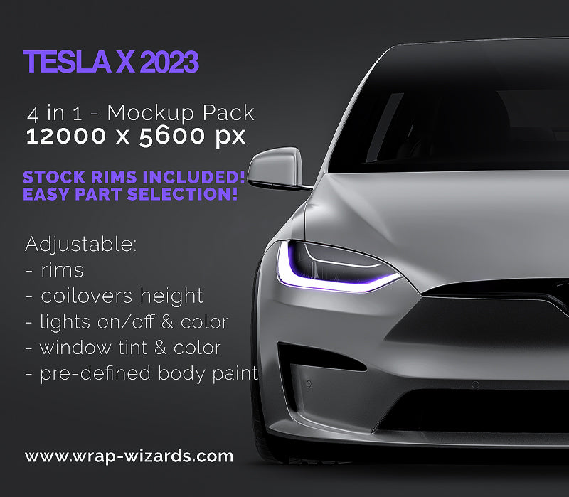 Tesla Model X 2023 - Car Mockup