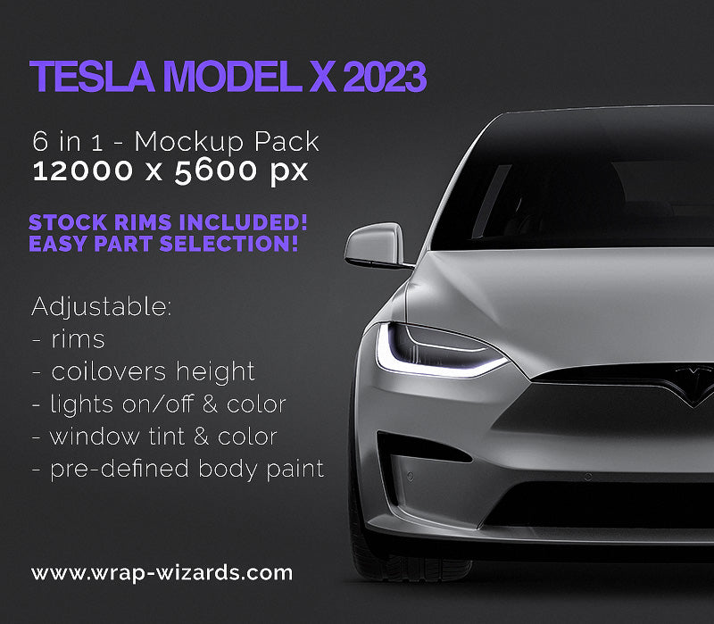 Tesla Model X 2023 - Car Mockup