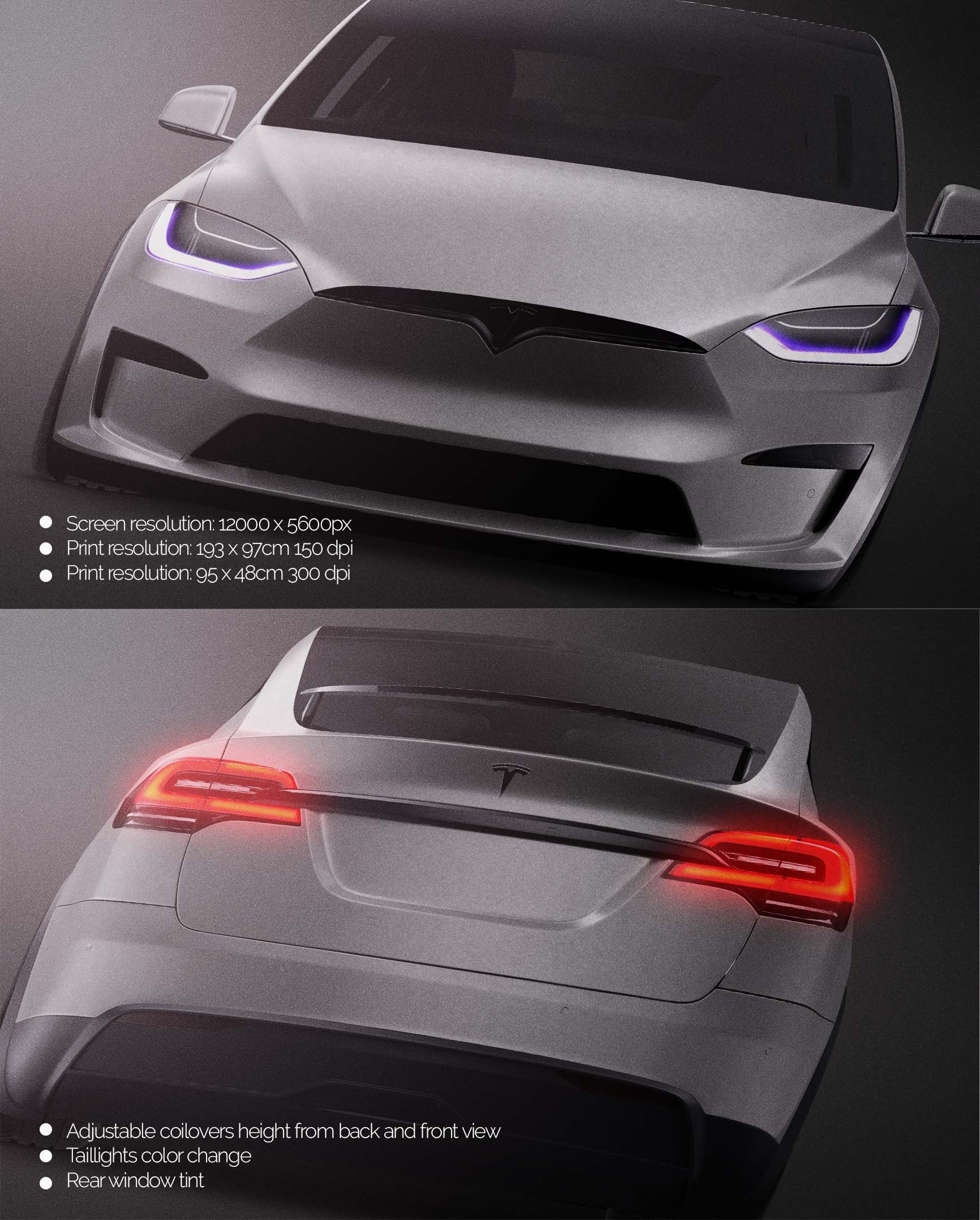 Tesla Model X 2023 - Car Mockup