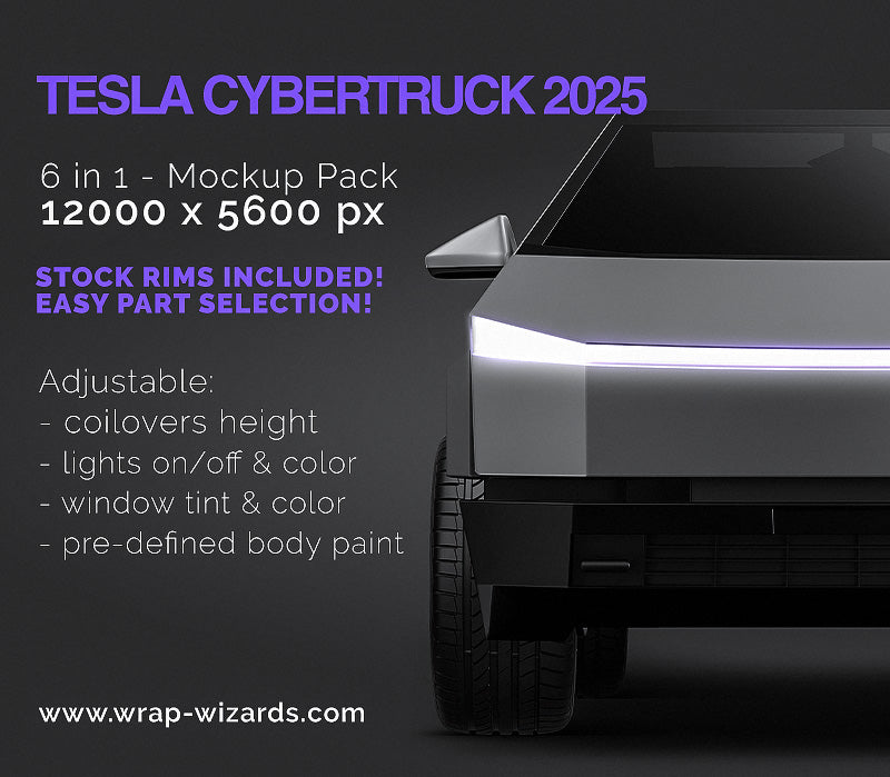 Tesla Cybertruck 2025 - Car Mockup