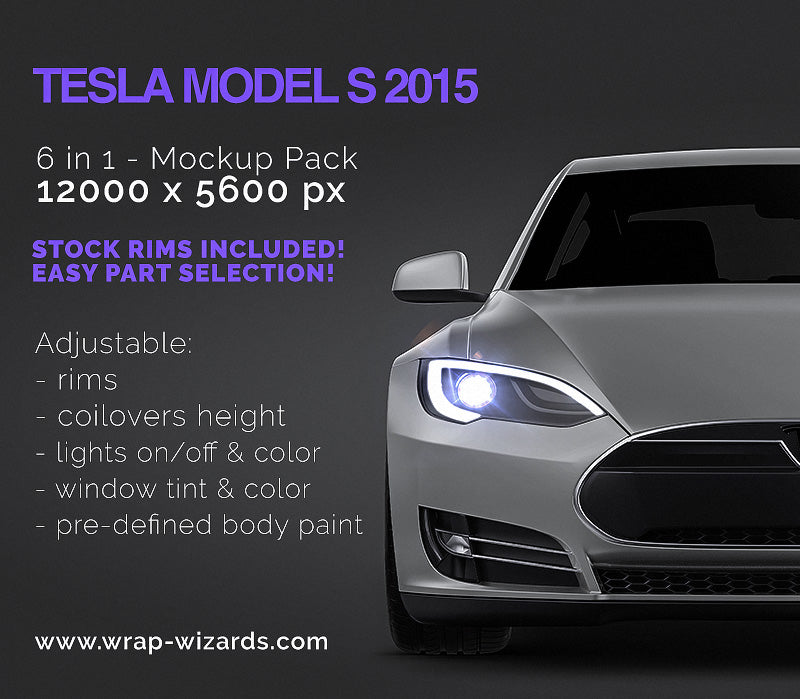 Tesla Model S 2015 - Car Mockup