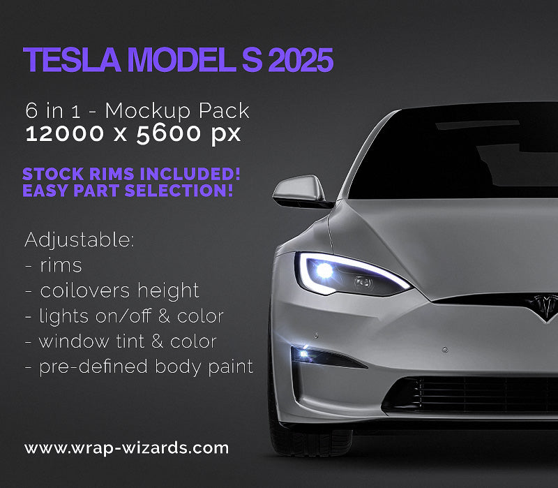 Tesla Model S 2025 - Car Mockup