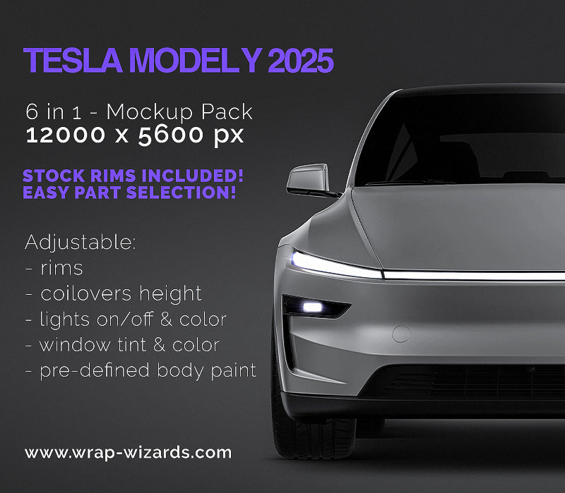 Tesla Model Y 2025 - Car Mockup