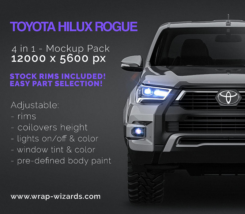 Toyota Hilux Rogue no bar version - Truck/Pick-up Mockup