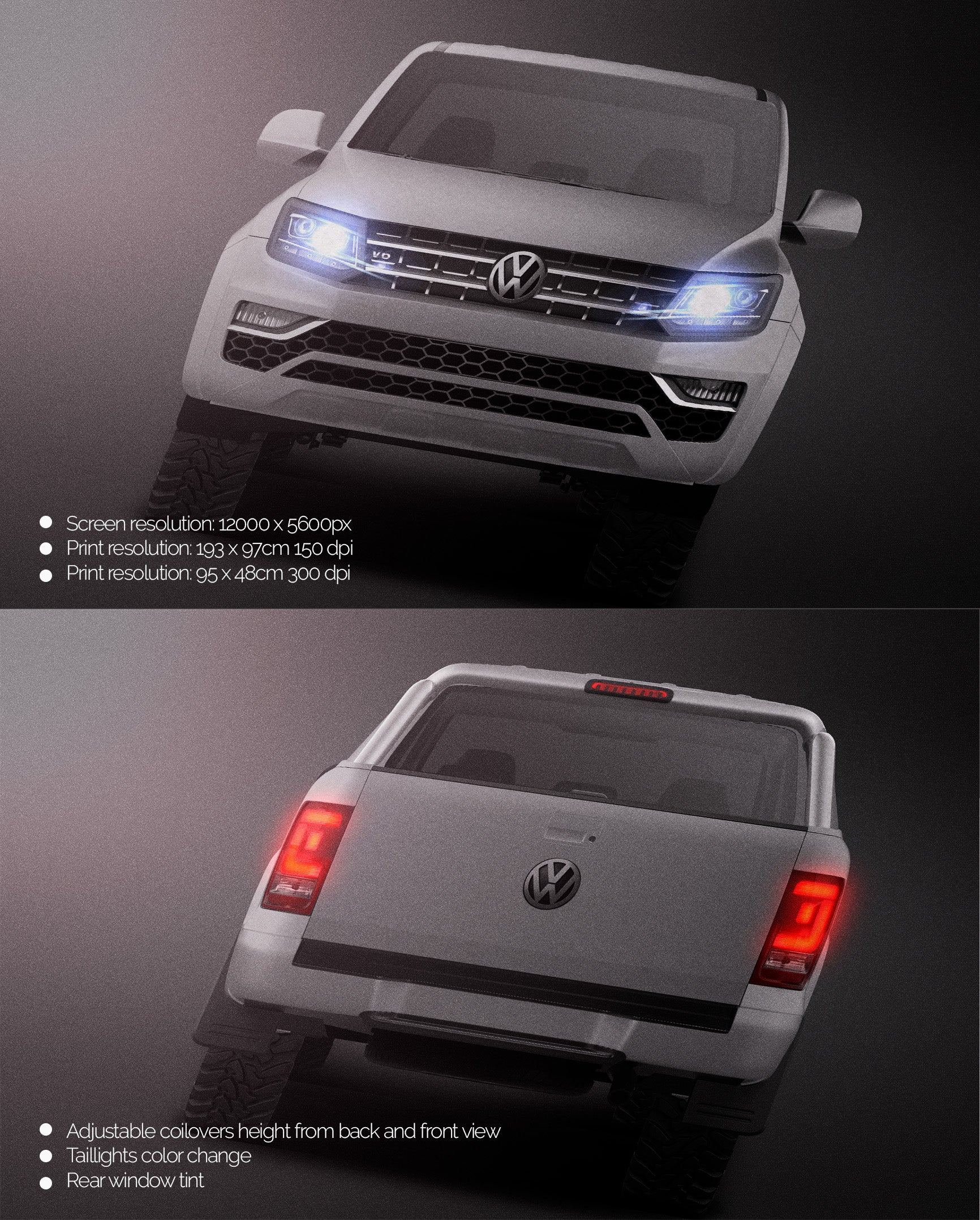 Volkswagen Amarok 2023 double cab - Truck/Pick-up Mockup