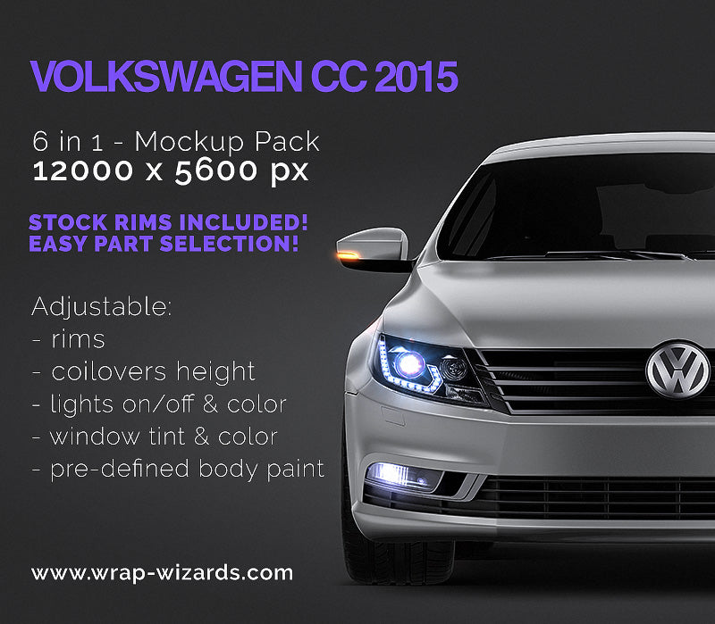 Volkswagen CC 2015 - Car Mockup