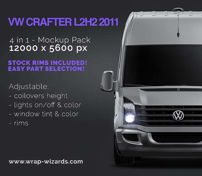 Volkswagen Crafter L2H2 2011 - Van Mockup