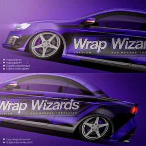 Premium car mockup for Volkswagen EOS
