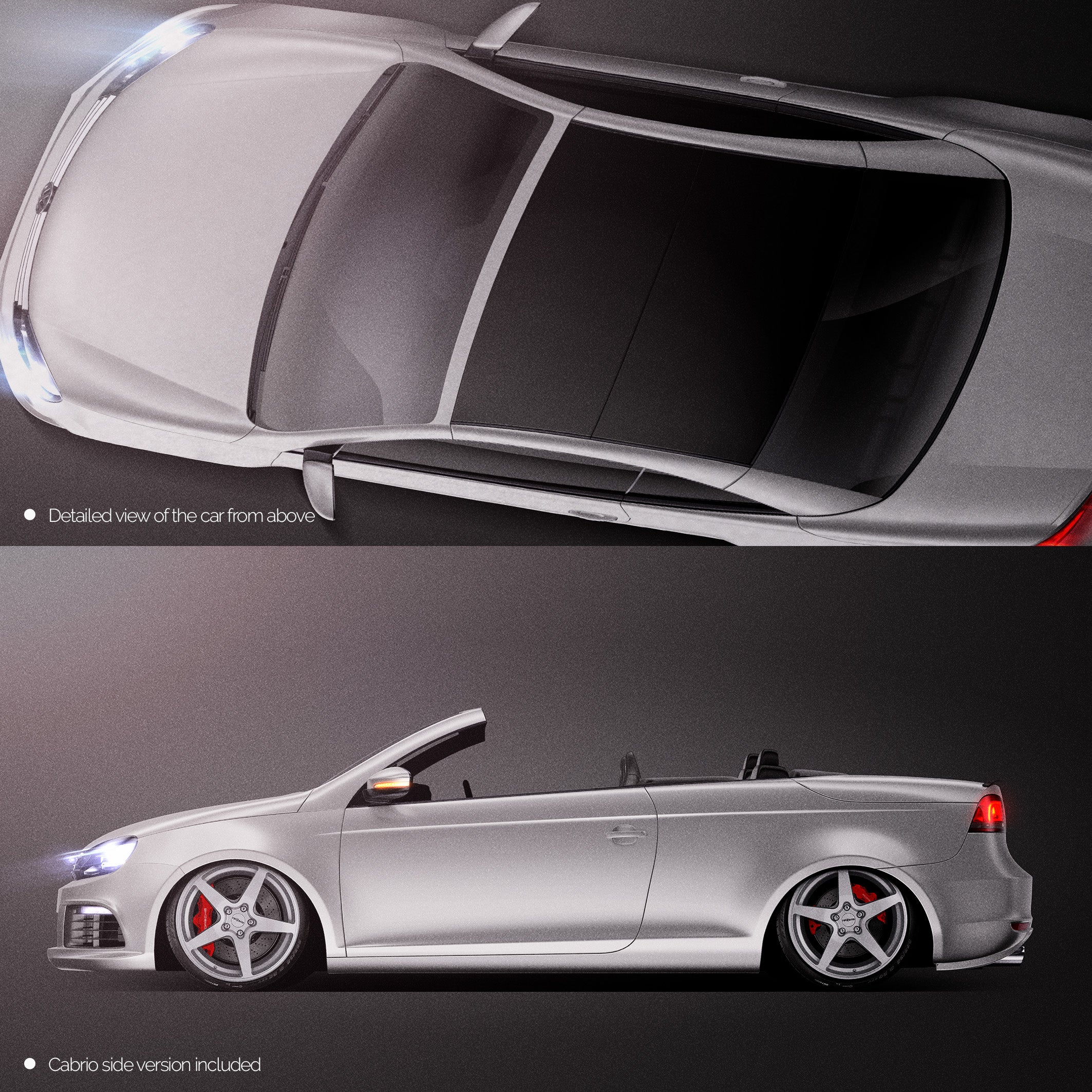 Premium car mockup for Volkswagen EOS