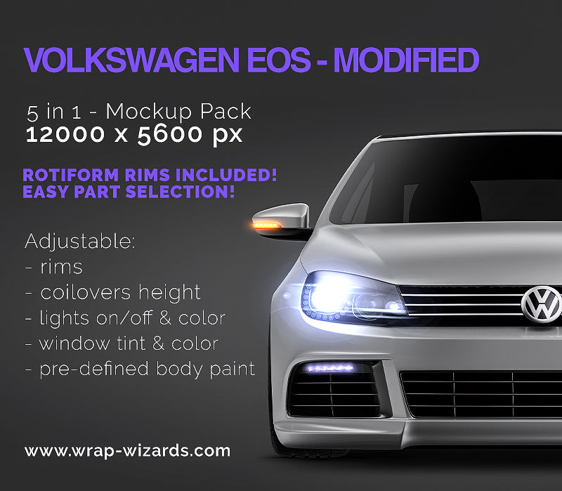 Premium car mockup for Volkswagen EOS