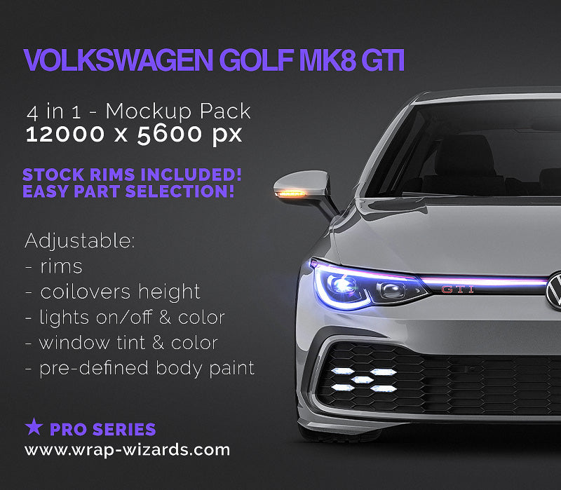 Volkswagen Golf MK8 GTI - Car Mockup