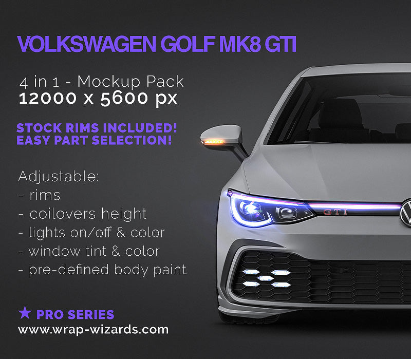 Volkswagen Golf MK8 GTI - Car Mockup