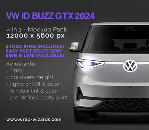 Premium car mockup for ID BUZZ GTX