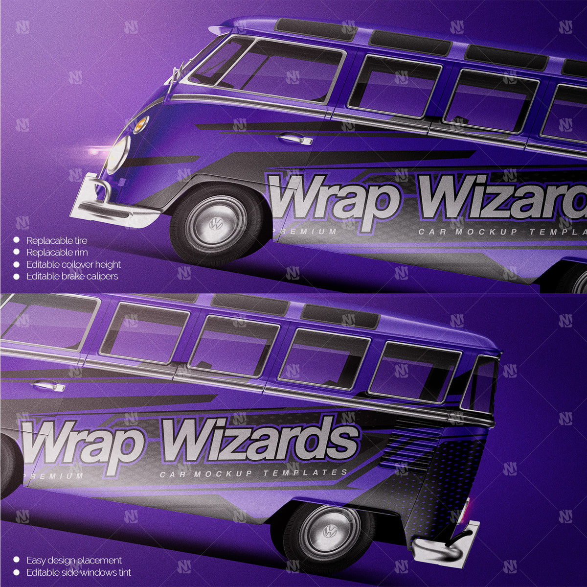 VOLKSWAGEN TRANSPORTER T1 1950 - Van Mockup