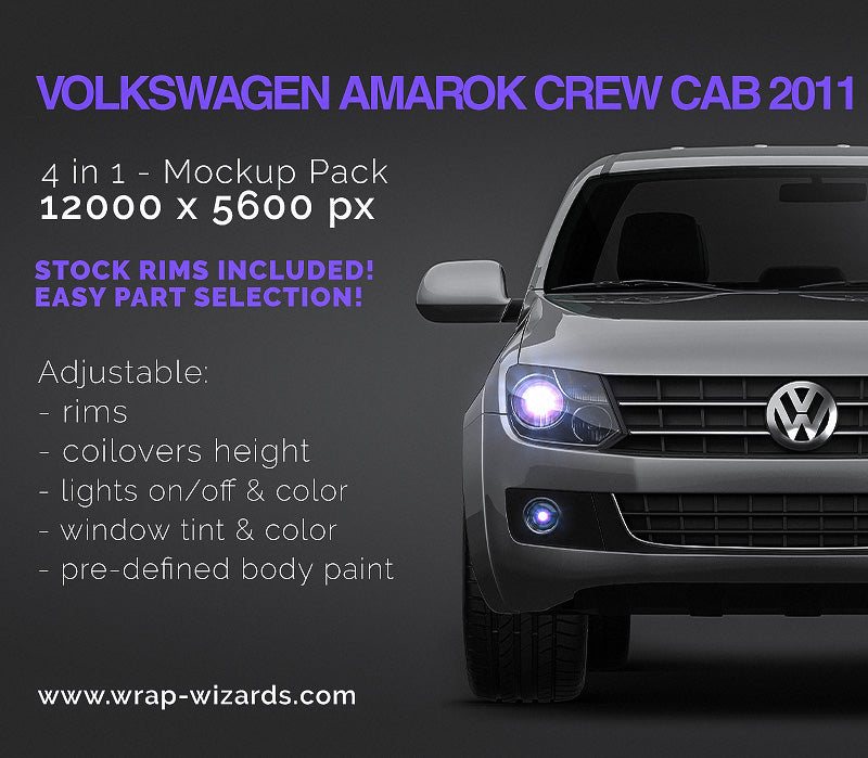 Volkswagen Amarok Crew Cab 2011 - Truck/Pick-up Mockup