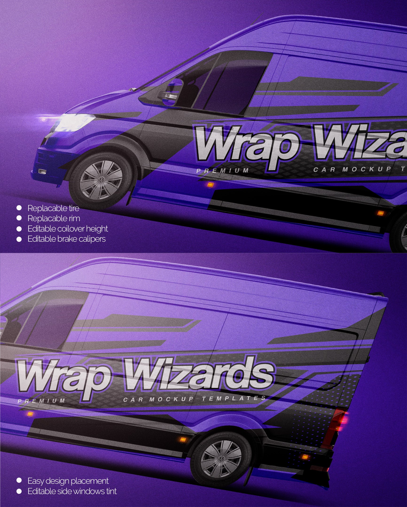 Volkswagen Crafter L1H2 2021 optional rear window - Van Mockup