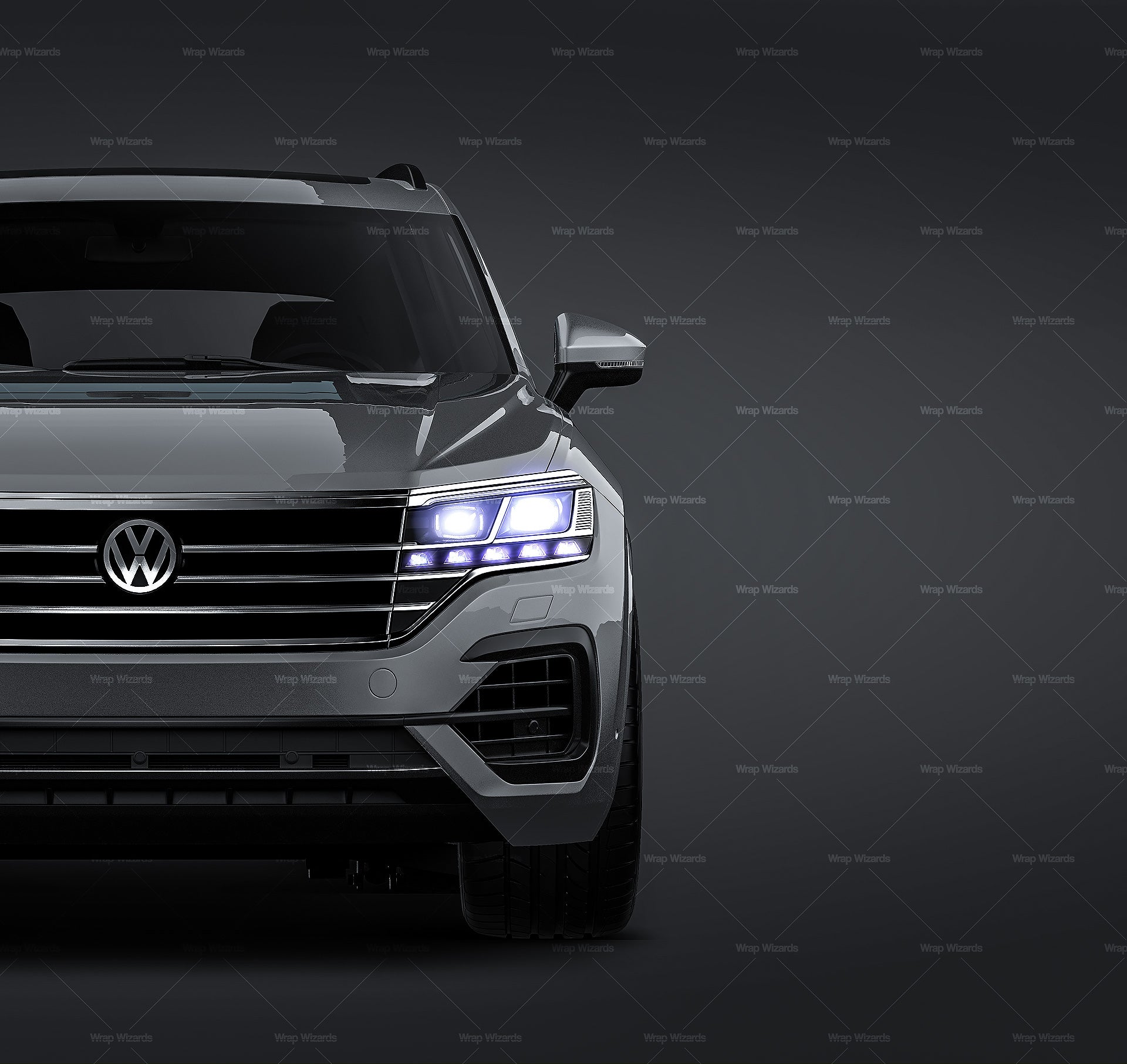 Volkswagen Touareg R-Line glossy finish - all sides Car Mockup Template.psd