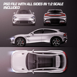 Premium car mockup for Xiaomi YU7 2025