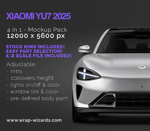 Premium car mockup for Xiaomi YU7 2025