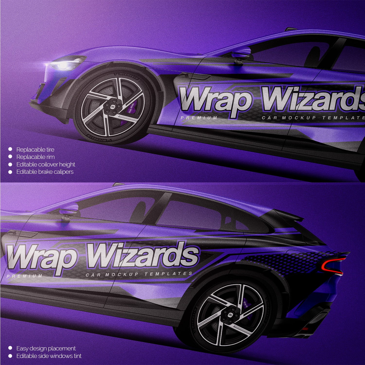 Premium car mockup for Xiaomi YU7 2025