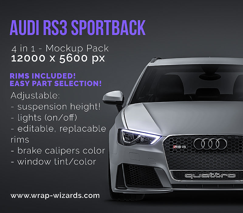 Audi RS3 Sportback - Car Mockup