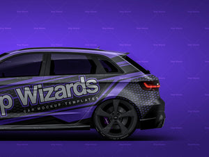 Audi RS3 Sportback satin matt finish - all sides Car Mockup Template.psd