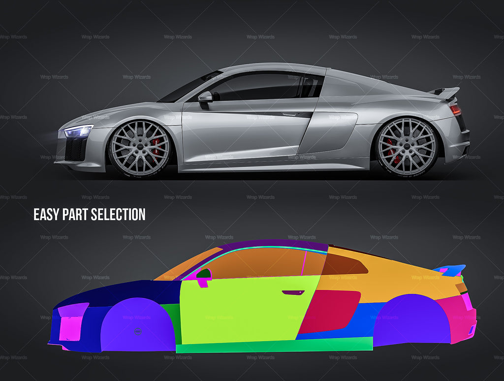 Audi R8 Template Audi R8 - Car Mockup – Wrap-Wizards.com - Premium Car Mockups ...