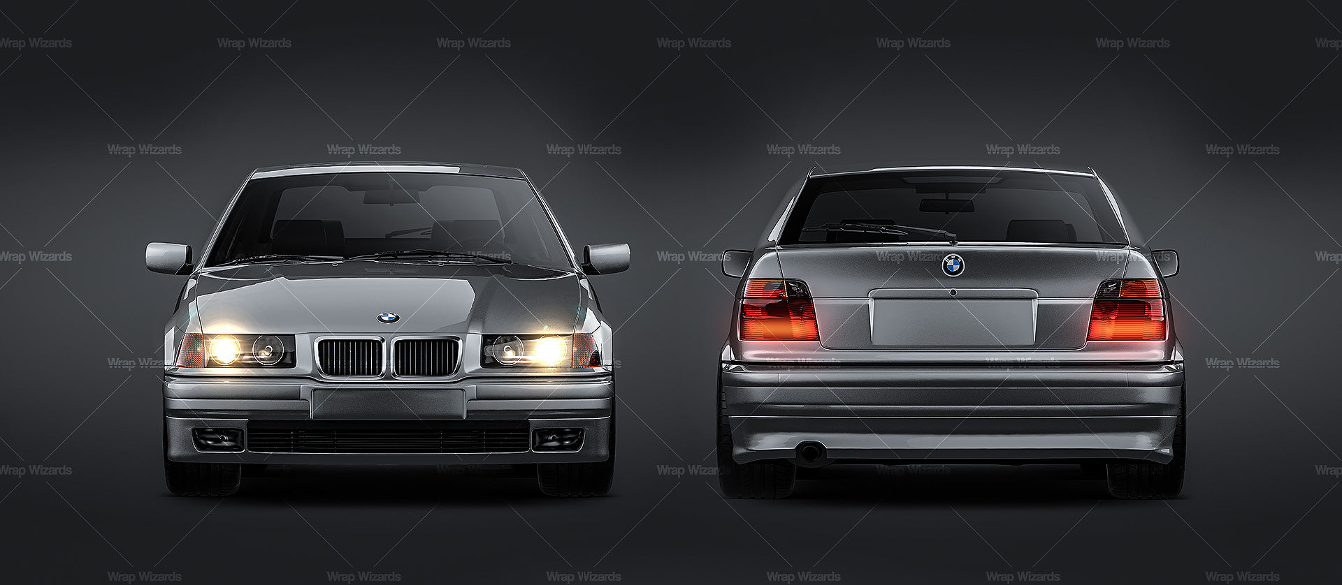 BMW 3-Series E36 compact - Car Mockup