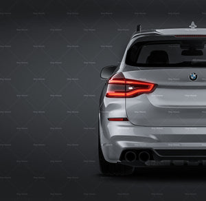 BMW X3 M glossy finish - all sides Car Mockup Template.psd