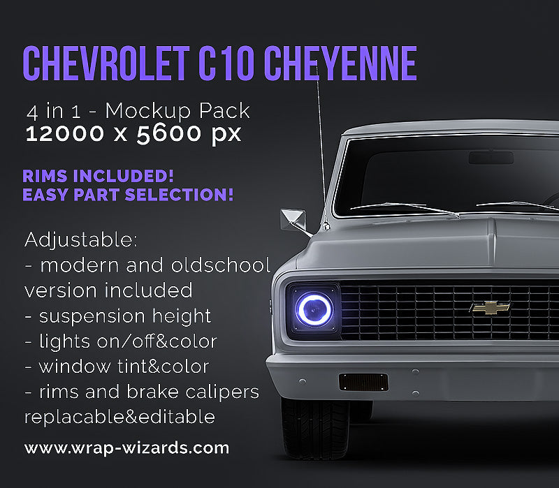 Chevrolet C10 Cheyenne - Truck/Pick-up Mockup