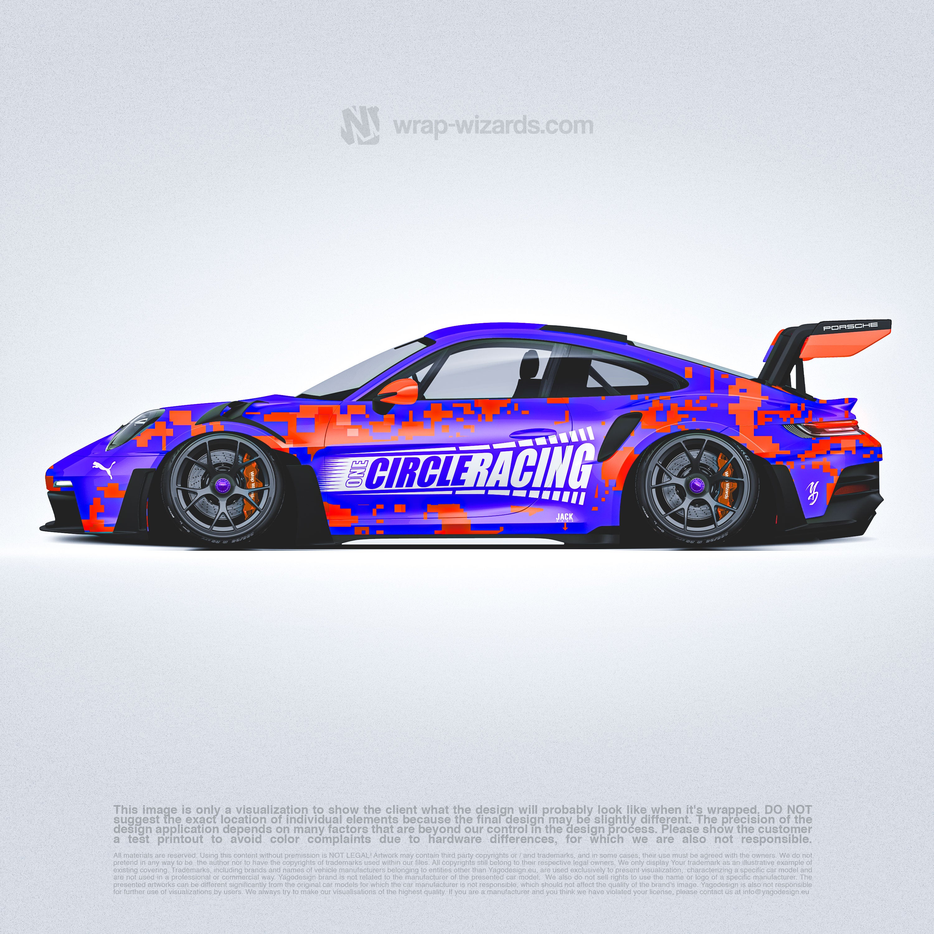 Design - Porsche - CIRCLE RACING - READY TO PRINT FILES
