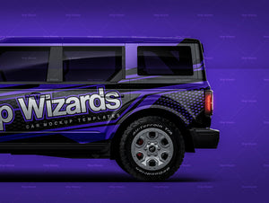 Ford Bronco 2022 glossy finish - all sides Car Mockup Template.psd