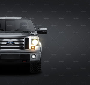 Ford F-150 Super Cab glossy finish - all sides Car Mockup Template.psd