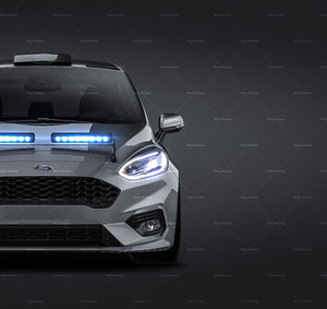 Ford Fiesta Rally3 glossy finish - all sides Car Mockup Template.psd