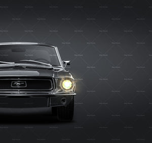 Ford Mustang '68 glossy finish - all sides Car Mockup Template.psd