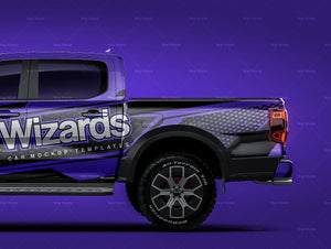 Ford F-150 Ranger Raptor 2023 glossy finish - all sides Car Mockup Template.psd