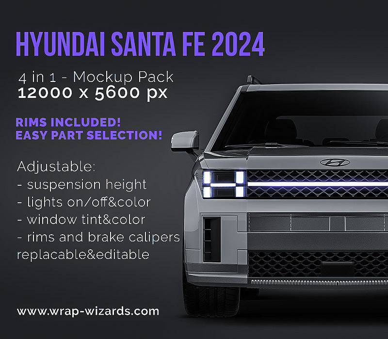 Hyundai Santa Fe 2024 - Car Mockup