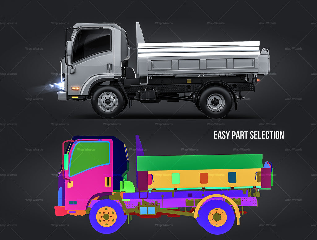 Isuzu NPR Tipper Truck - Truck/Pick-up Mockup – Wrap-Wizards.com ...