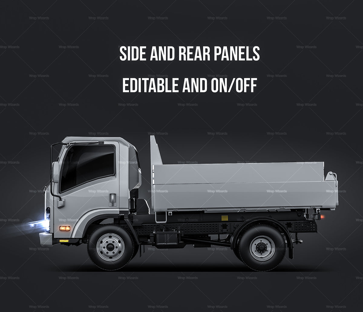 Isuzu NPR Tipper Truck - Truck/Pick-up Mockup – Wrap-Wizards.com ...