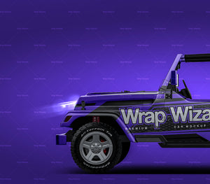 Jeep Wrangler TJ glossy finish - all sides Car Mockup Template.psd