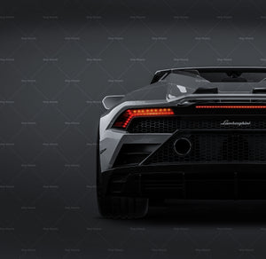 Lamborghini Huracan Evo Spyder glossy finish - all sides Car Mockup Template.psd