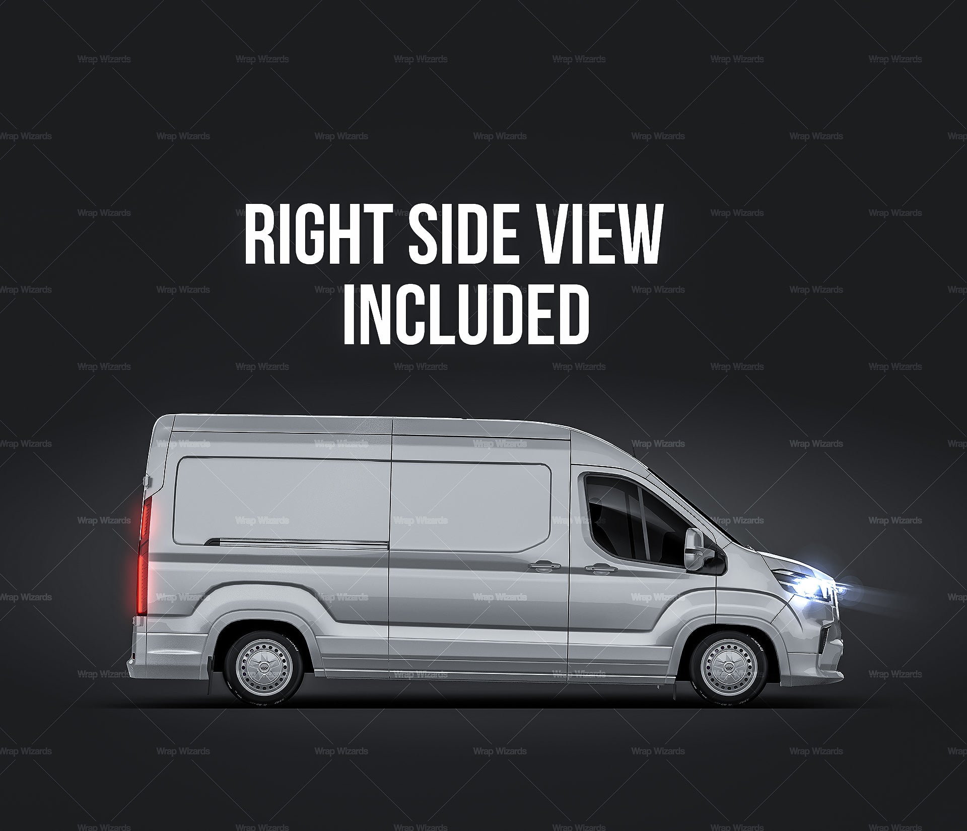 Maxus Deliver 9 | LDV Deliver 9 L3H2 glossy finish - all sides Car Mockup Template.psd